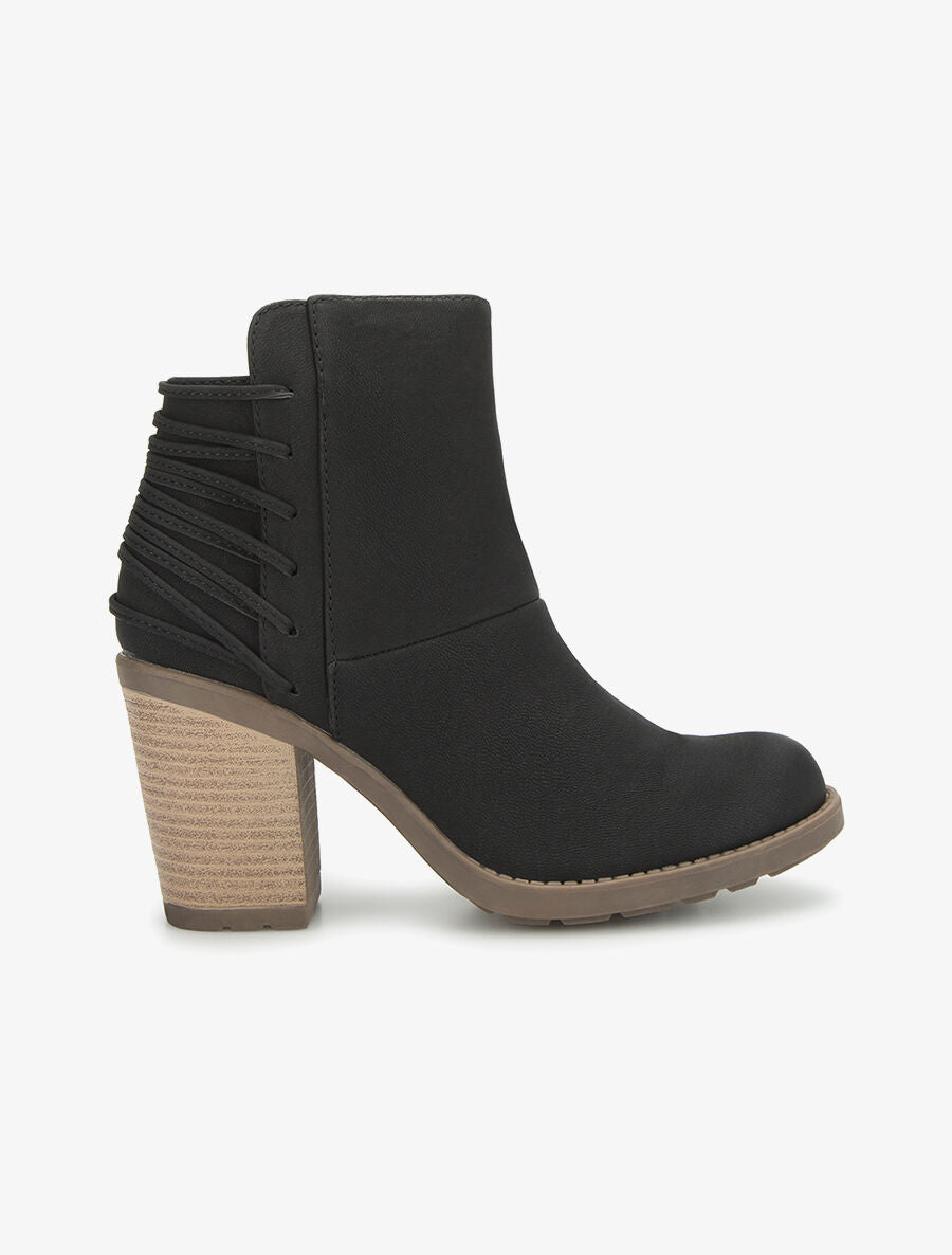 Bottines dos à lanières - noir - 5