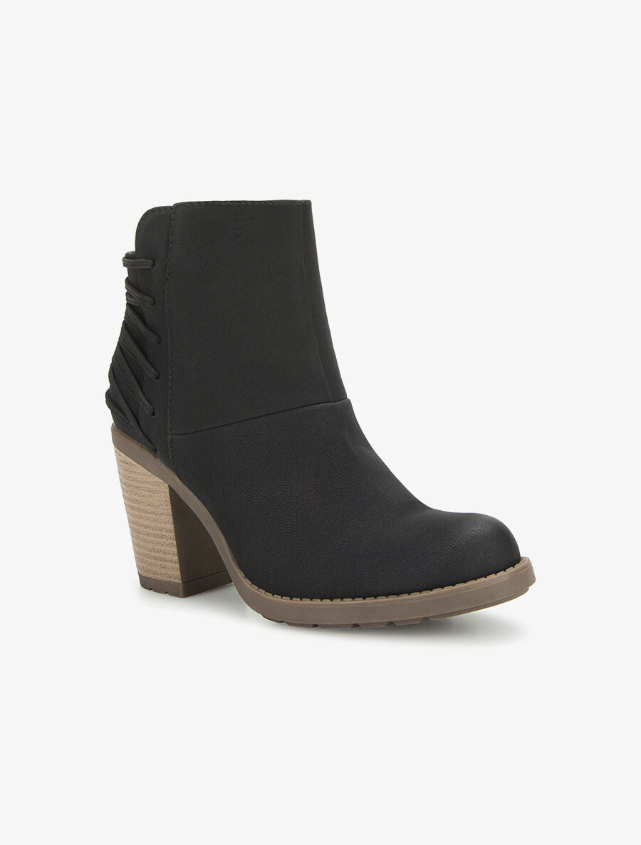 Bottines dos à lanières - noir - 2