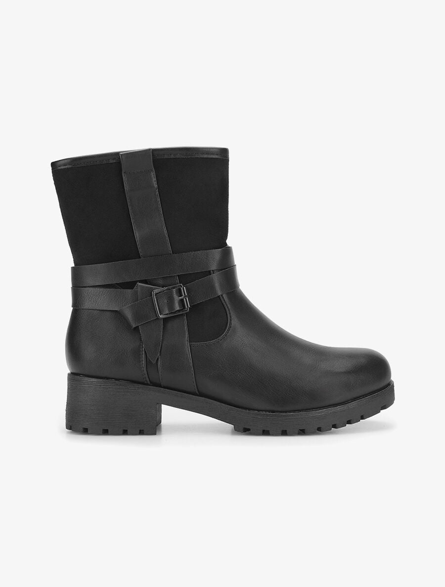 Boots à brides - noir - 1