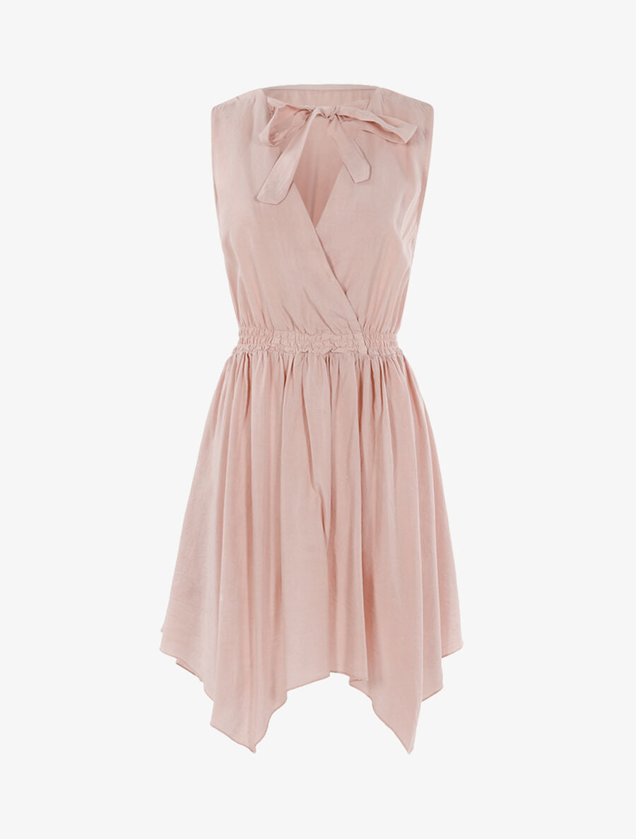 Robe à dos cache-coeur - Rose - 1