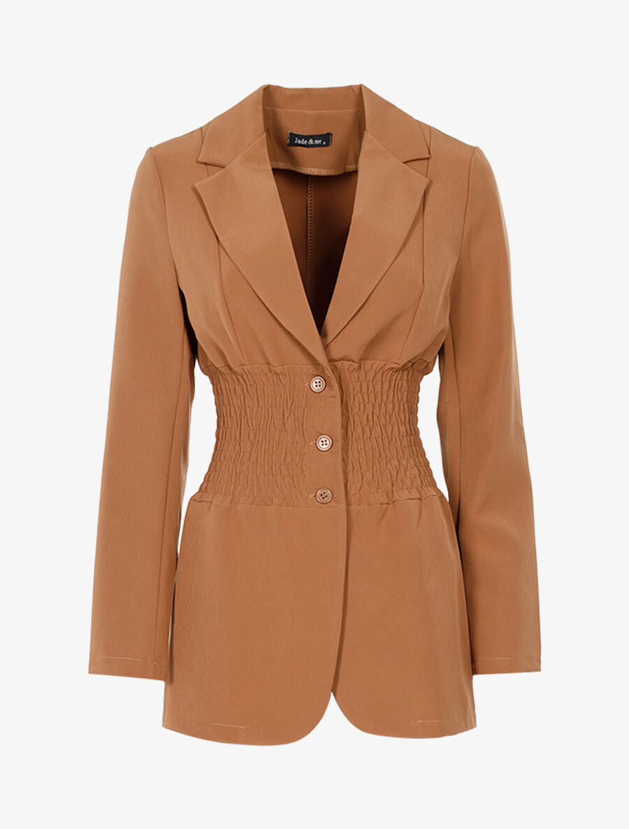 Veste à taille cintrée - Camel - 1
