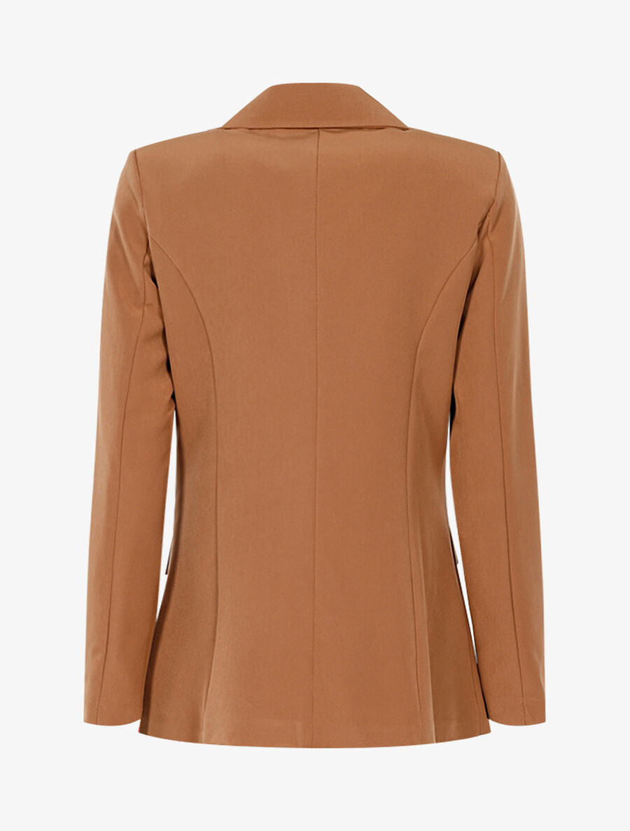 Veste casual coupe droite - Camel - 2