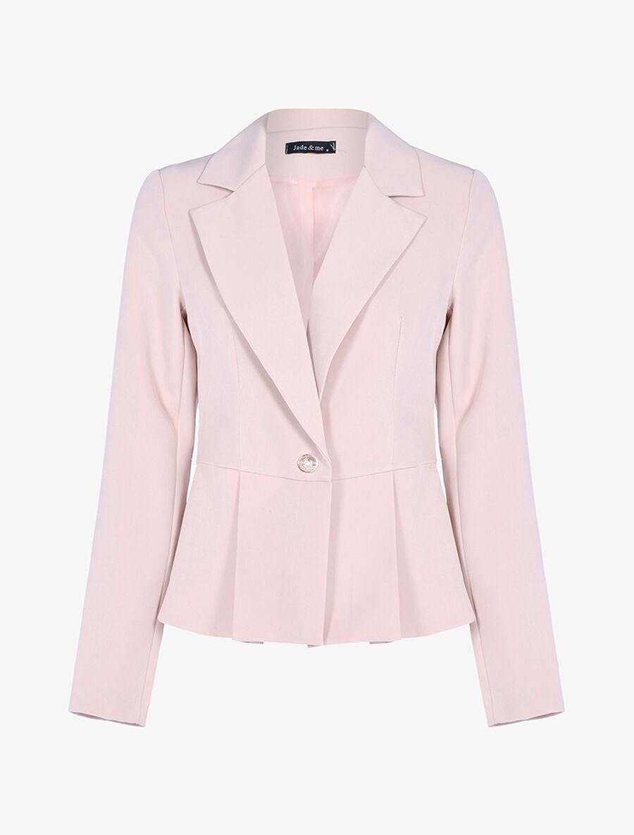 Blazer froncé - Rose - 1