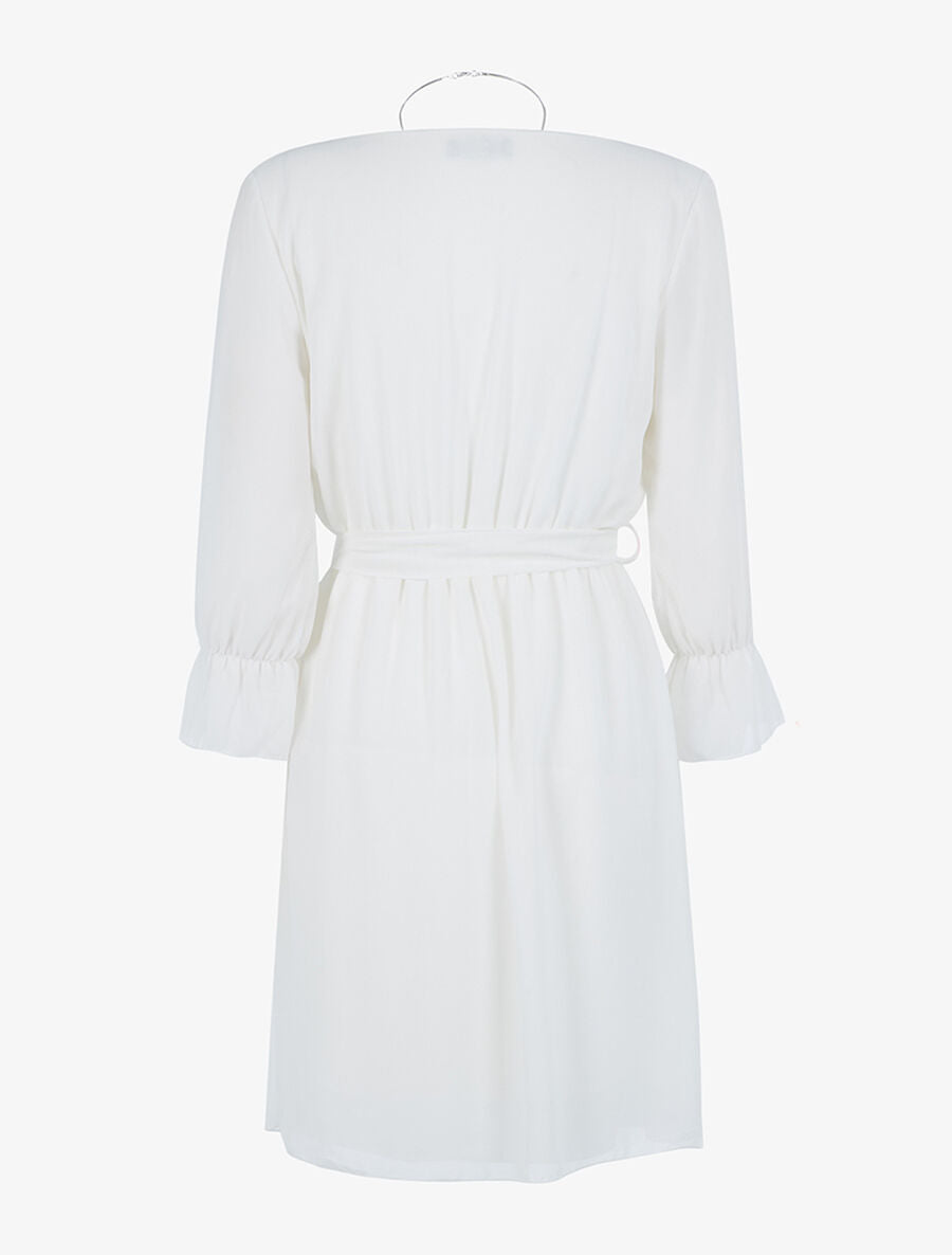 Robe en voile doublé - Blanc - 2
