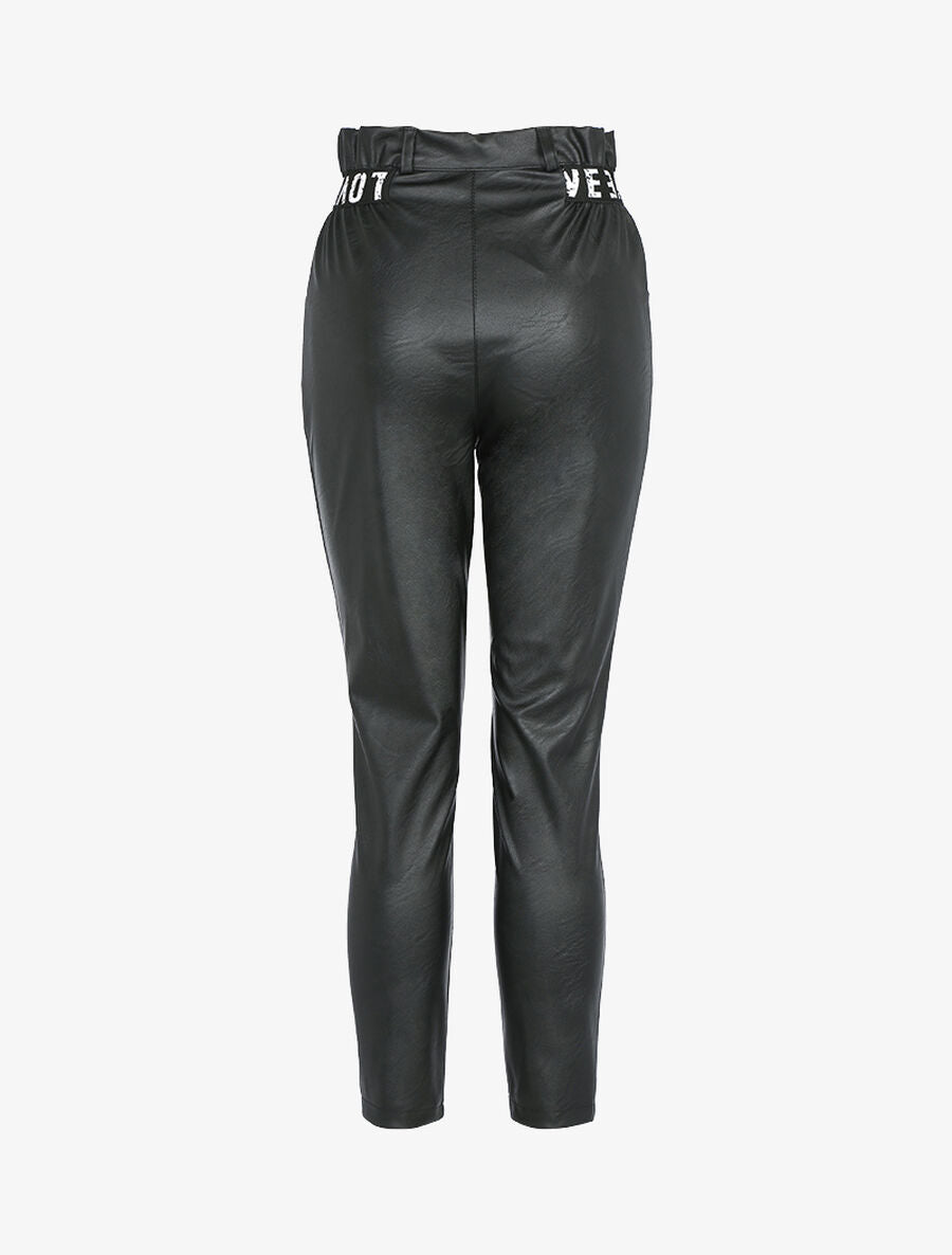 Pantalon 7/8 à détail love - Noir - 2