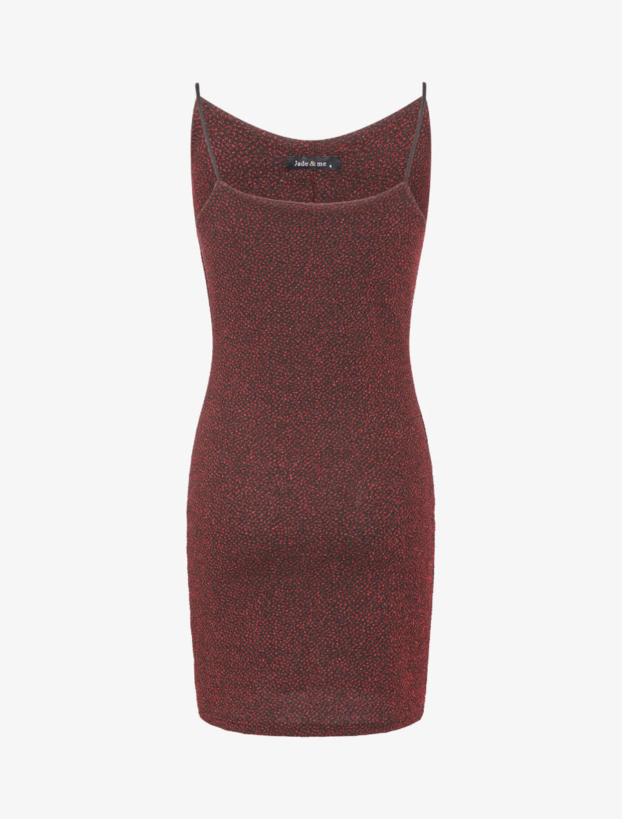 Robe texturée irisée - Rouge - 2