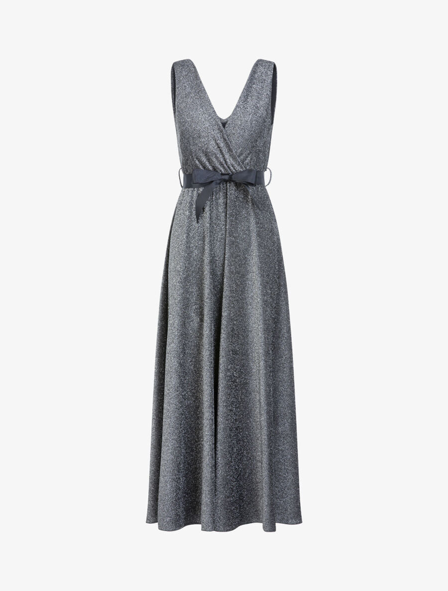 Robe longue pailletée - Argent - 1