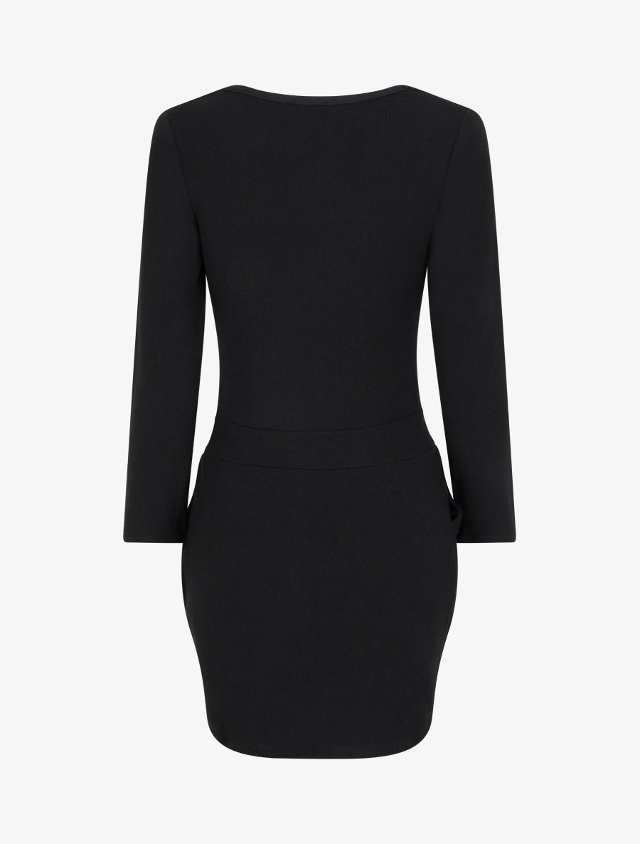 Robe unie bas bouffant - Noir - 2