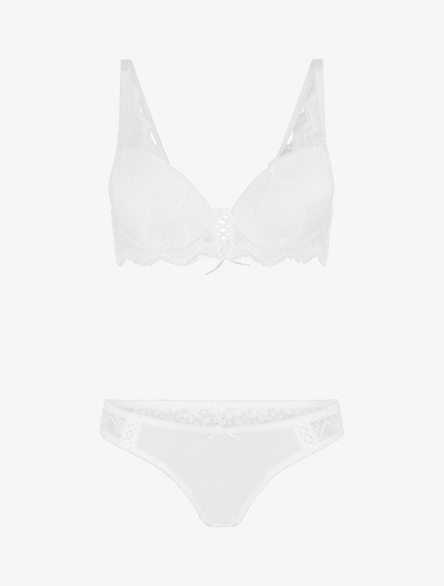 Ensemble emboitant en dentelle - Blanc - 1