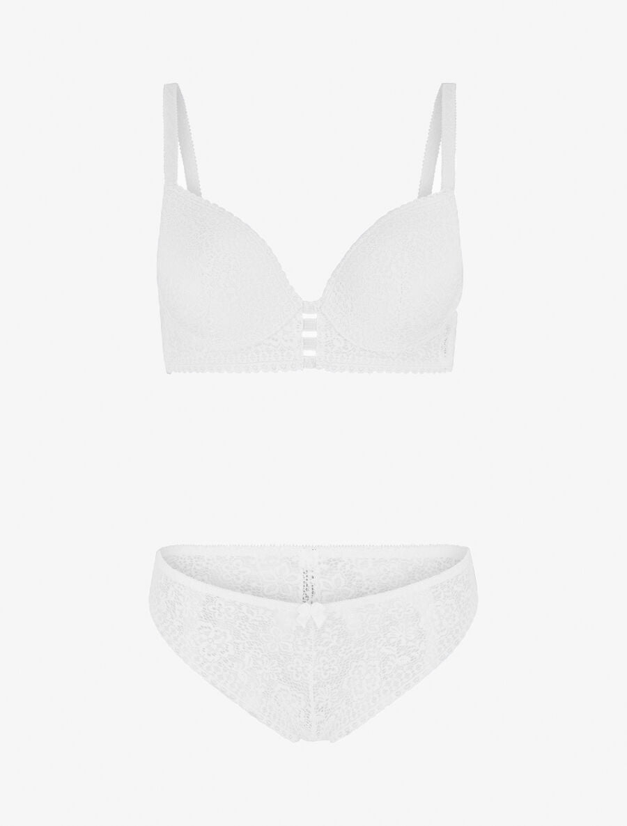 Ensemble en dentelle - Blanc - 2