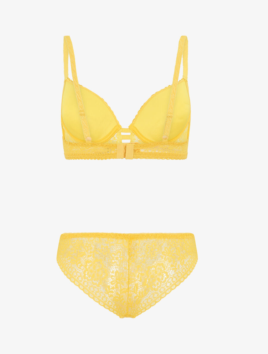 Ensemble en dentelle - Moutarde - 3