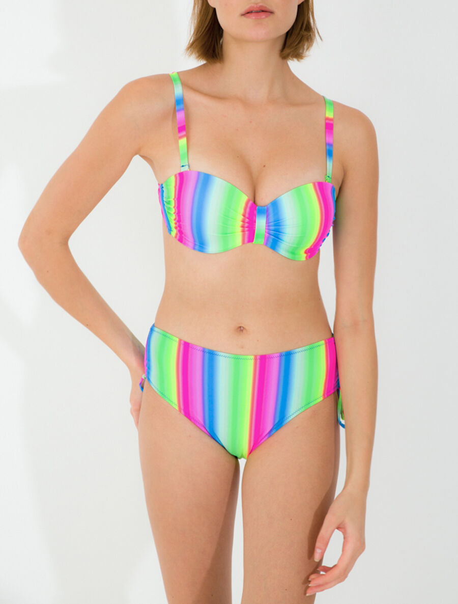 Bikini à imprimé arc-en-ciel - Bleu - 1