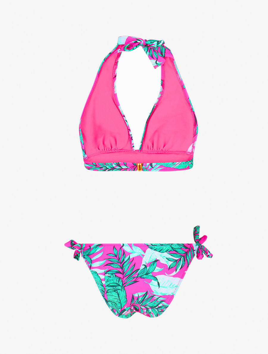 Bikini motif tropical - Rose fluo - 2