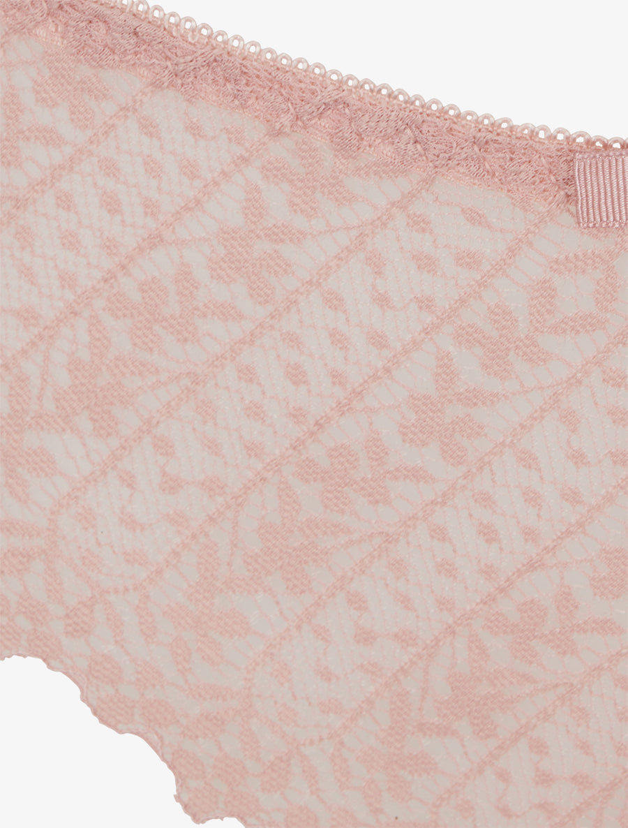Ensemble lingerie en dentelle fantaisie - Rose - 3