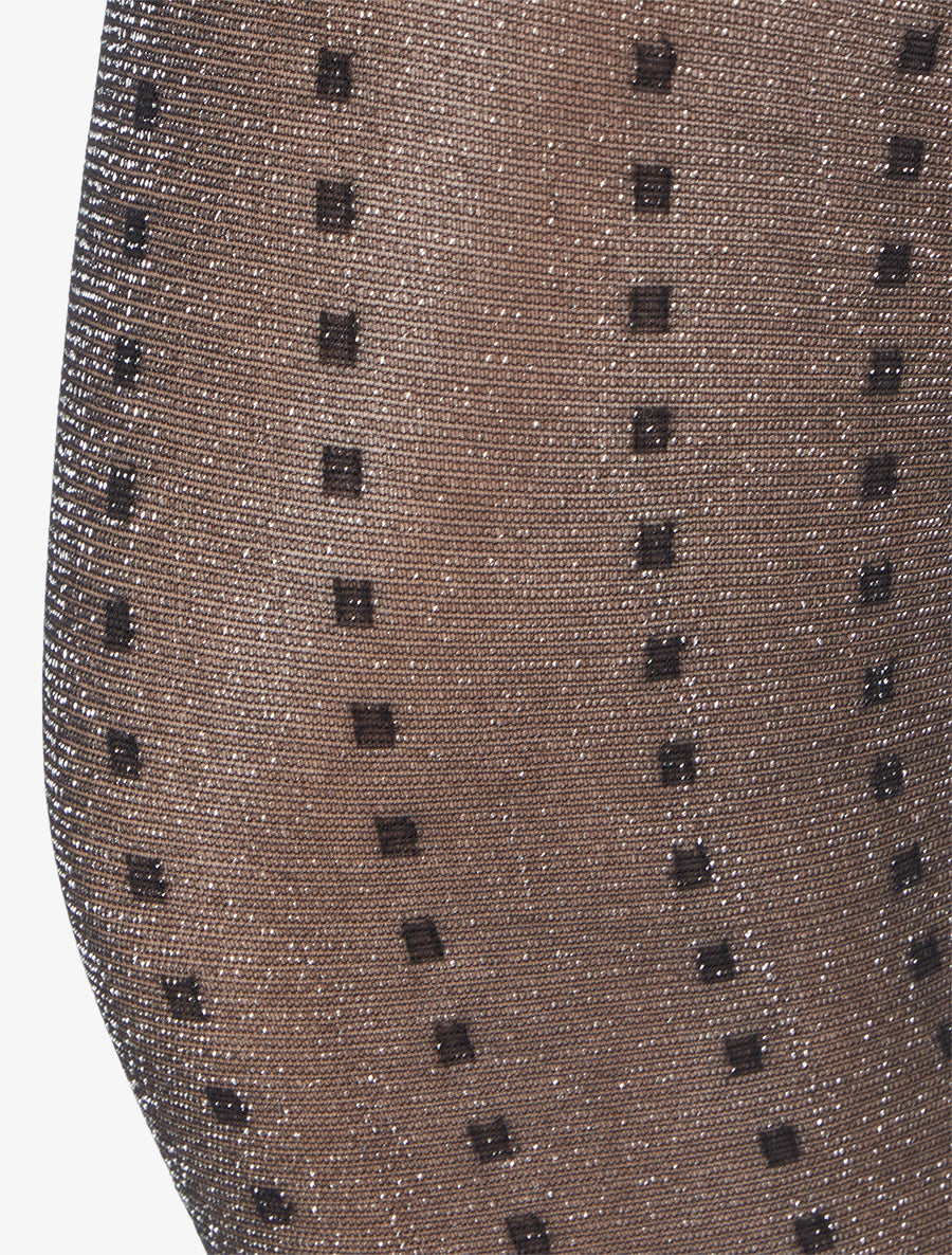 Collants irisés motif pointillé - Noir - 2