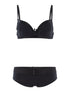 Ensemble SG et culotte à bord satiné - noir - 3