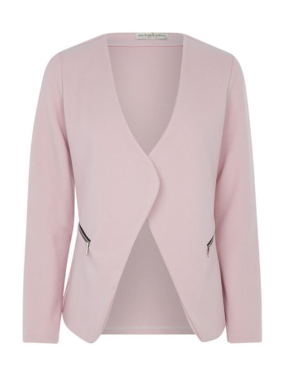Veste légère basique ouverte - rose - 1