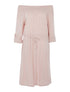 Robe fluide épaules nues - rose pâle - 1