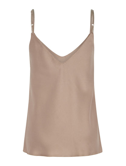 Caraco style lingerie à décolleté V profond - taupe - 2