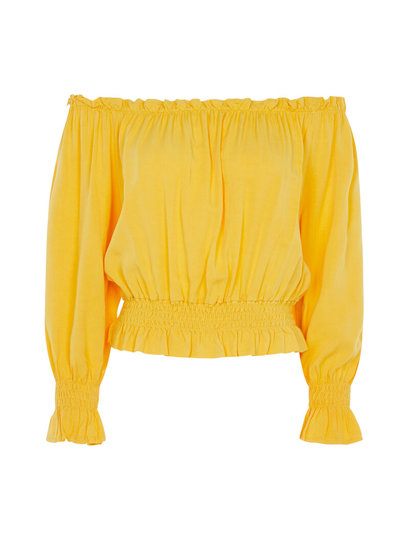 Blouse bouffante - jaune - 1