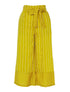 Pantacourt évasé à rayures - jaune/blanc - 1