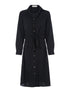 Robe longue à empiècement style chemise - noir - 1