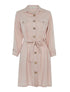 Robe chemise ceinturée en lyocell - rose orange - 1