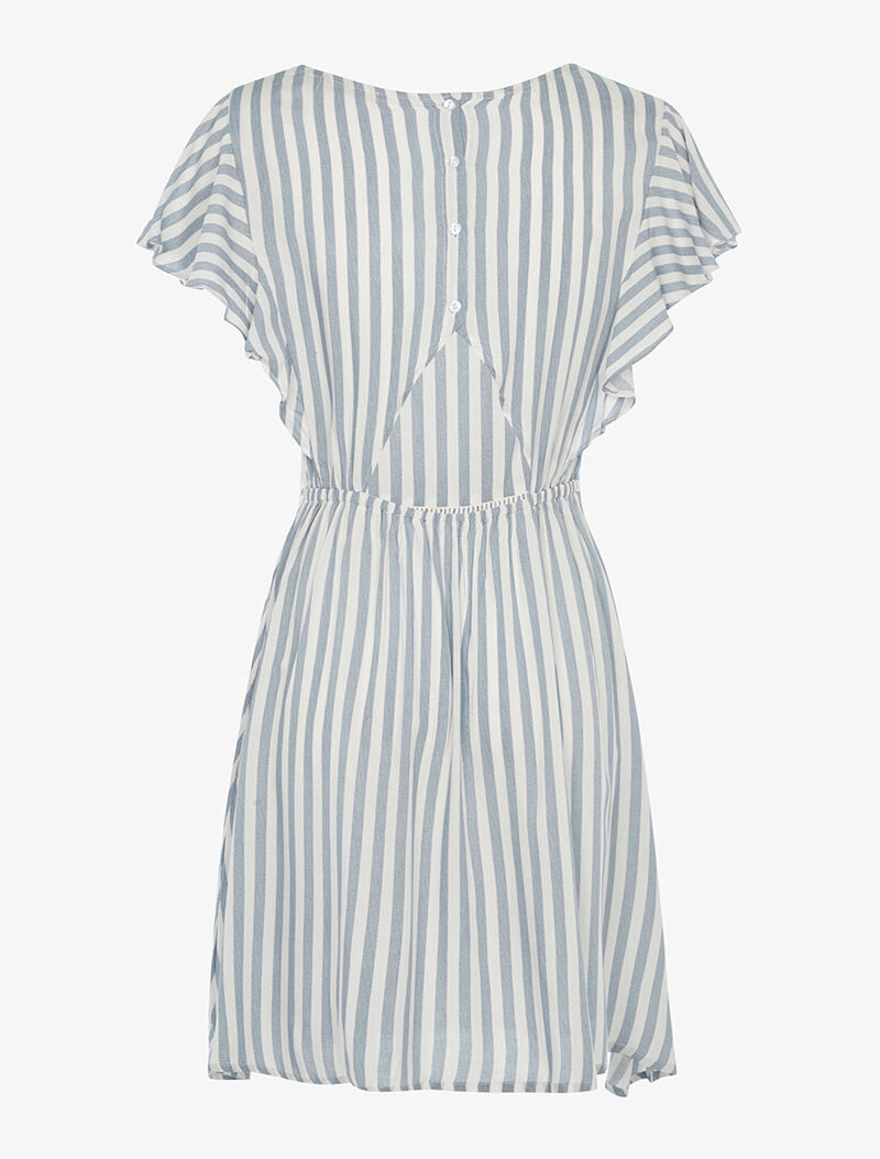 Robe marinière légère dos à découpe - bleu - 2