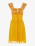 Robe buste corsage et bas en voile - moutarde - 3