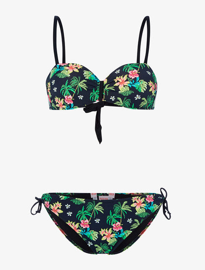 Bikini jungle à balconnet - noir - 3