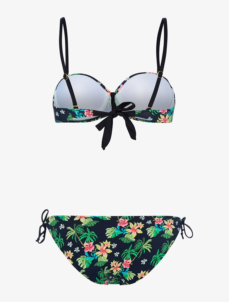 Bikini jungle à balconnet - noir - 2