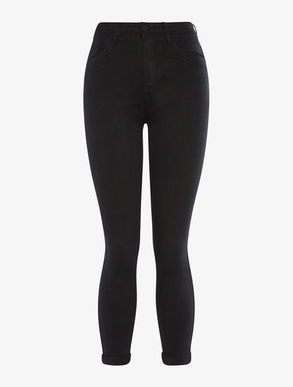Jean 7/8 uni basique - noir