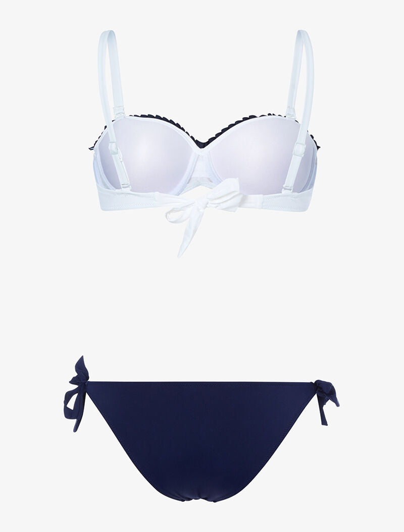 Bikini à empiècements tricolores - blanc - 2