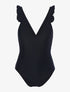 Monokini à bretelles volantées - noir - 3