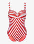 Monokini à rayures - rouge - 3