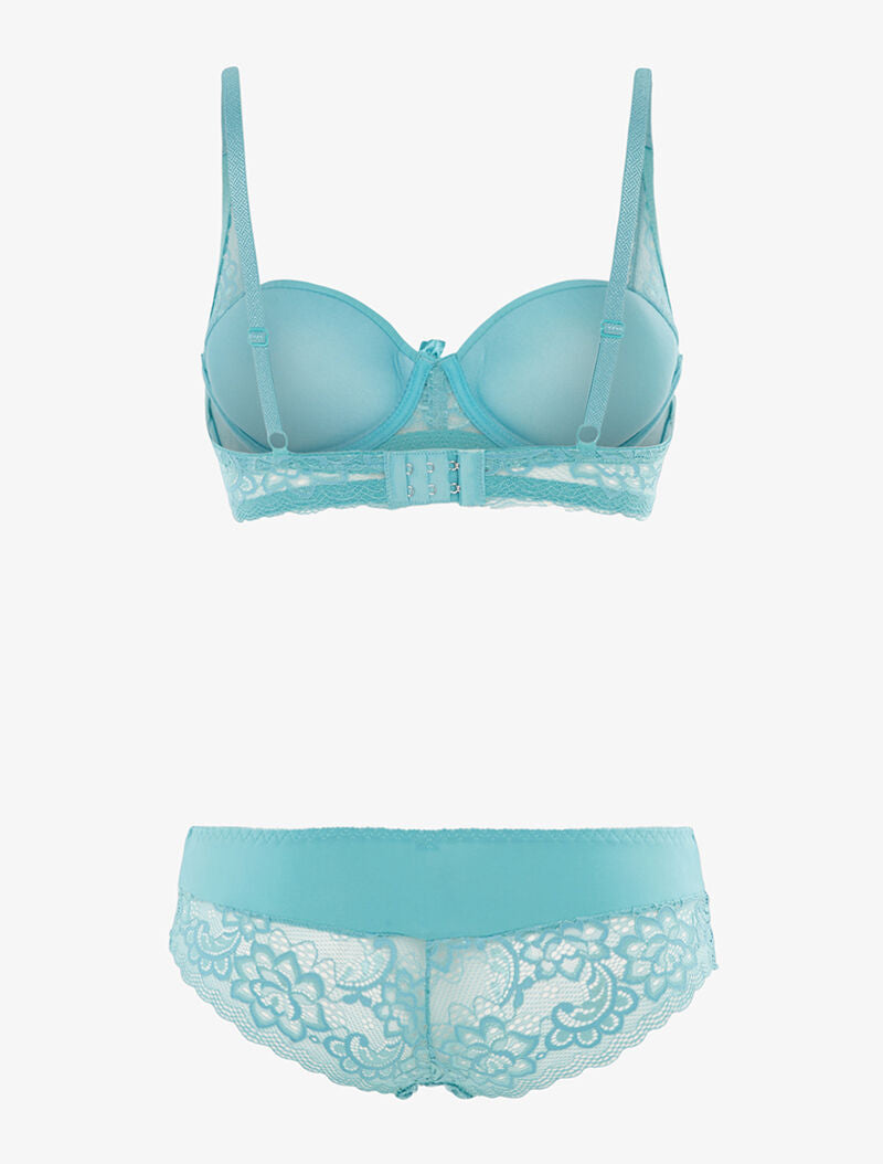 Ensemble emboîtant bi matière - turquoise - 2