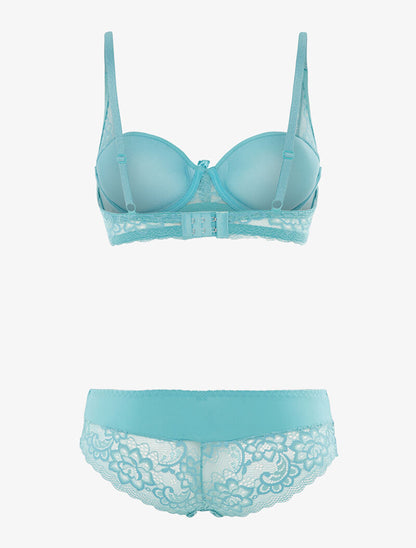 Ensemble emboîtant bi matière - turquoise - 2