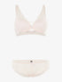 Ensemble en dentelle effet triangle - rose orange - 3