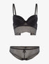 Ensemble SG et shorty dentelle vagues - noir - 3