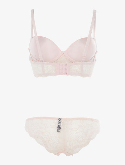 Ensemble soutien-gorge bustier - rose - 2