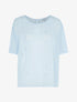 Blouse transparente à motifs étoilés - bleu ciel - 1