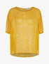 Blouse transparente à motifs étoilés - moutarde - 1