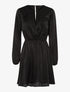 Robe patineuse satinée - noir - 3