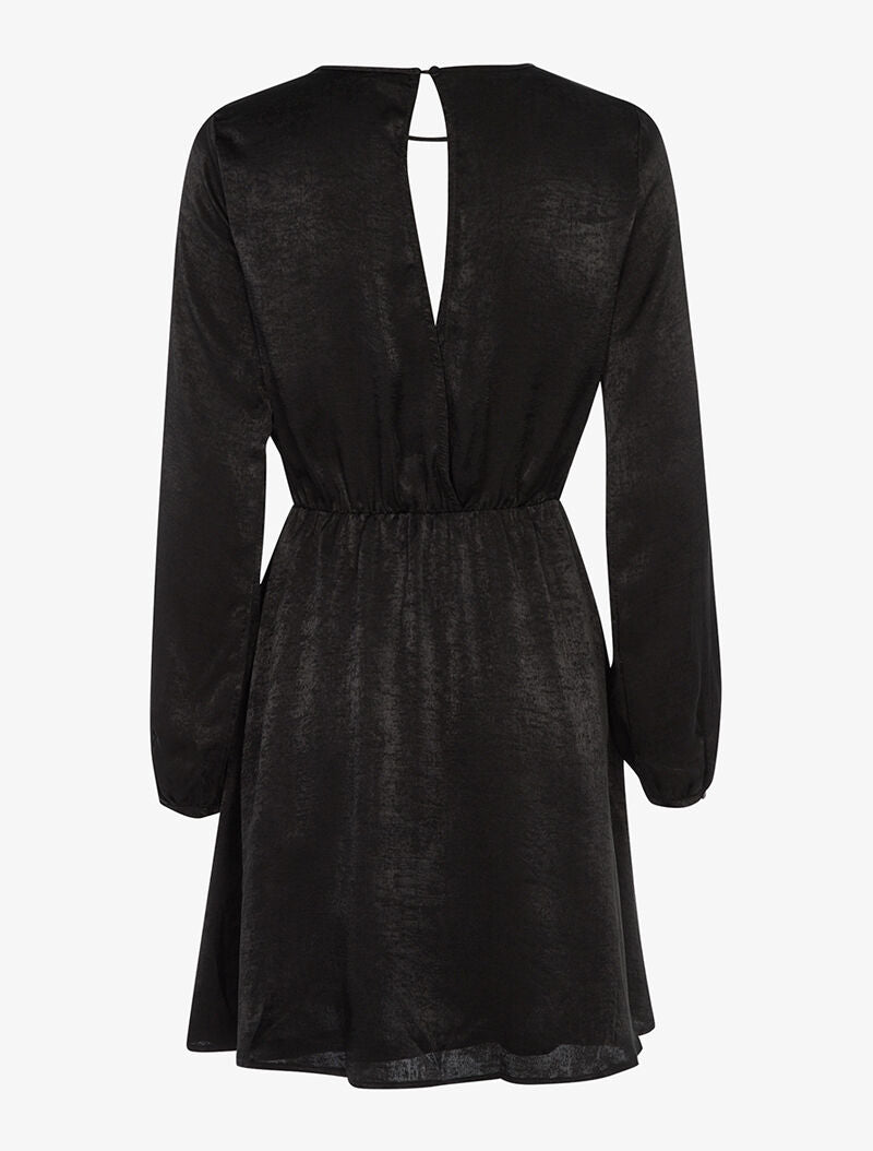 Robe patineuse satinée - noir - 2