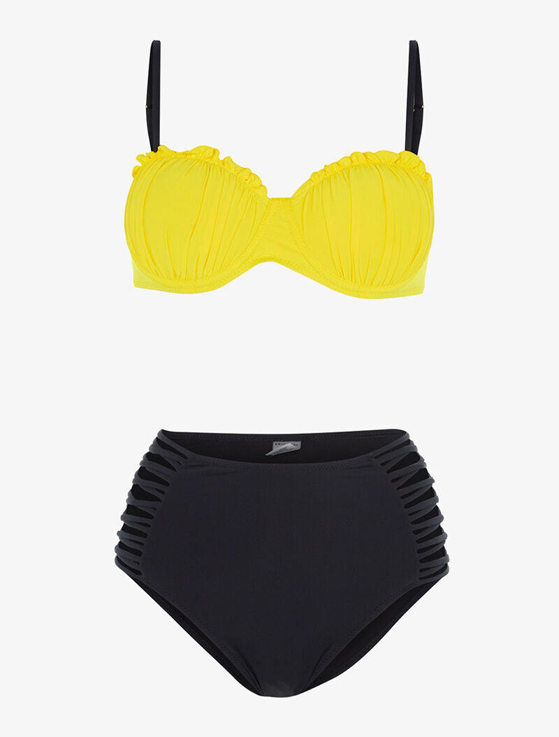 Bikini dépareillé - jaune/noir - 1