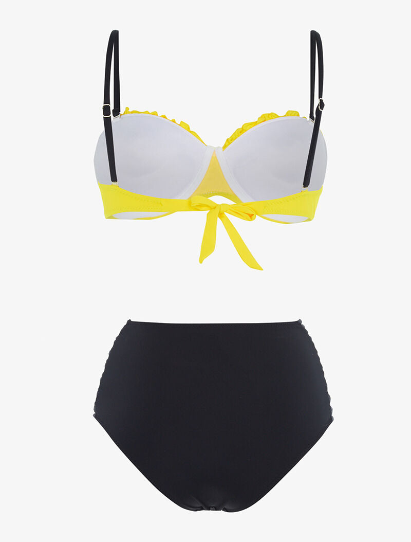 Bikini dépareillé - jaune/noir - 2
