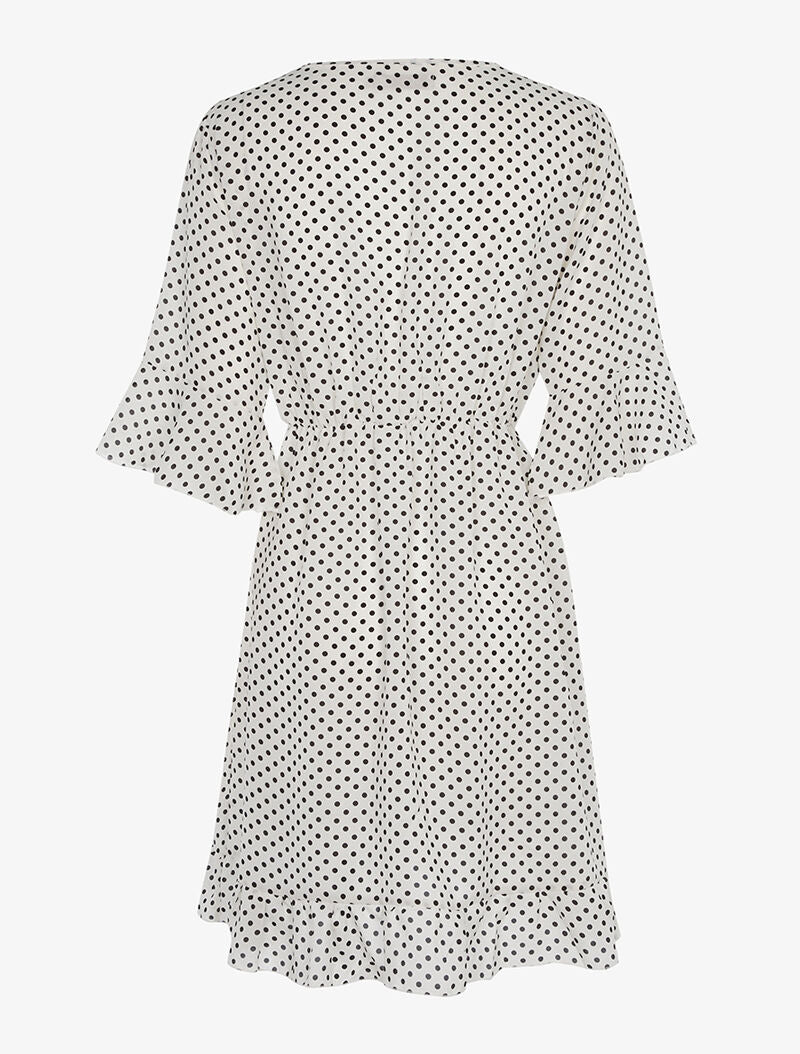 Robe cache-coeur volantée - blanc - 2
