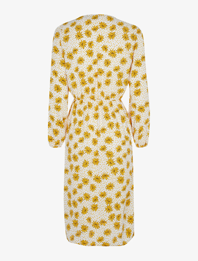 Robe portefeuille légère imprimé pissenlits - jaune - 2