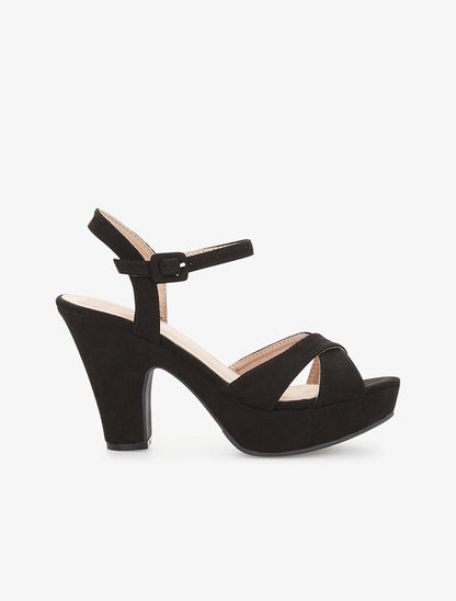 Sandales basiques à ganses croisées - noir - 5