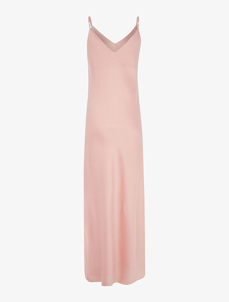 Robe longue style nuisette satinée - rose - 2